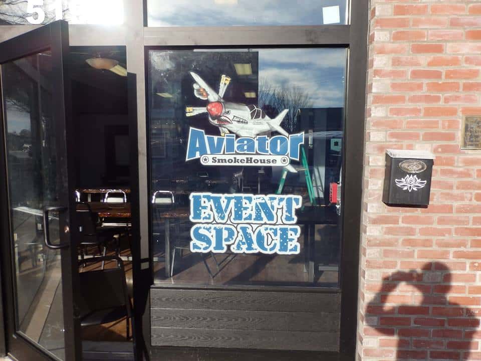 Fuquay Varina Window Lettering on Event Space Entry