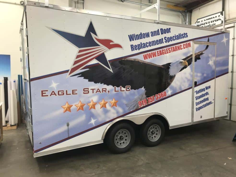 Eagle Start Vehicle Wrap of Trailer