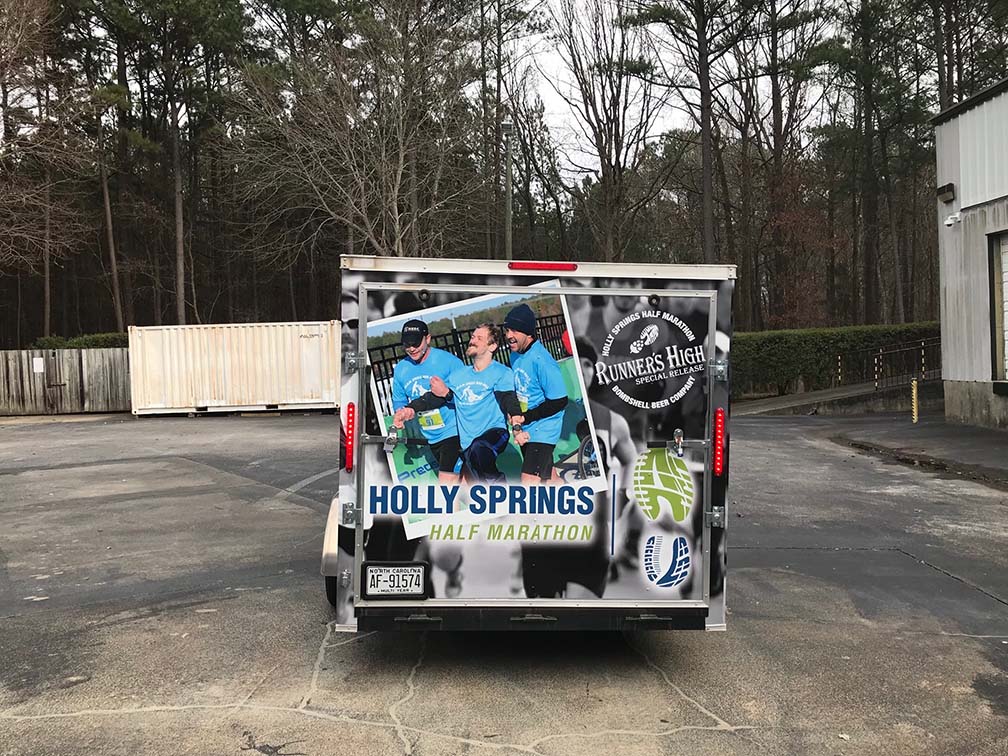Beautiful Vehicle Wrap on Holly Springs Trailer