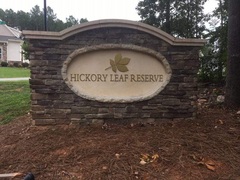 Hickory Leaf Monument Signs