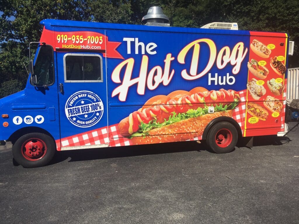 The Hot Dog Hub Food Truck Wrap